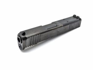 Glock 26 Gen 5 MOS OEM slide with nDLC finish, front serrations, and optics cut