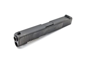 Glock 48 OEM slide with Silver PVD finish and front serrations