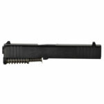 Glock 43X OEM slide with Silver PVD finish and front serrations