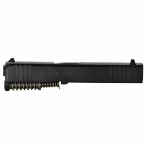 Glock 43X OEM slide with Silver PVD finish and front serrations