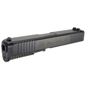 Glock 23 Gen 5 OEM slide with nDLC finish and front serrations